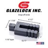 Glazelock 1/16", 4 1/2"L x 1 7/8"W 5/8" Snap-off Plastic Shims Black 1" stack 30x2pk Retail Peg 960pcs GL17-2P